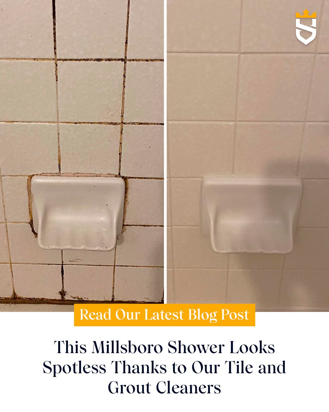 This Millsboro Shower Looks Spotless Thanks to Our Tile and Grout Cleaners