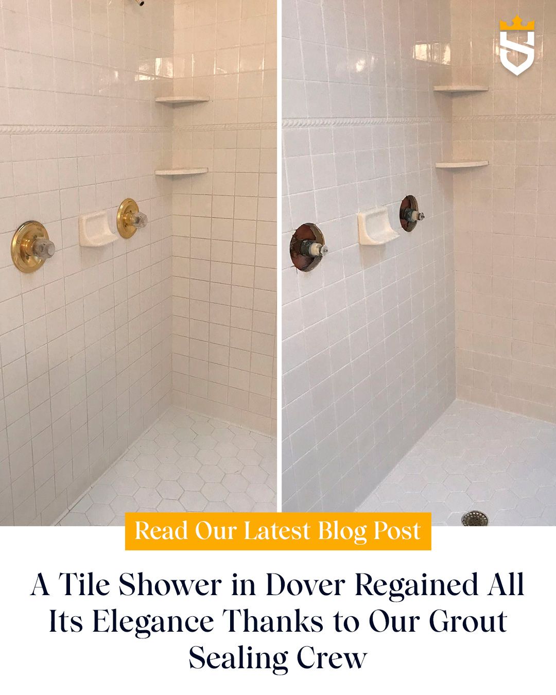 A Tile Shower in Dover Regained All Its Elegance Thanks to Our Grout Sealing Crew