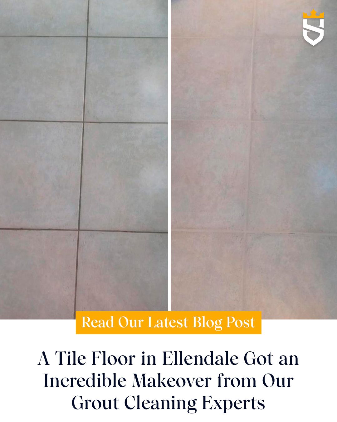 A Tile Floor in Ellendale Got an Incredible Makeover from Our Grout Cleaning Experts