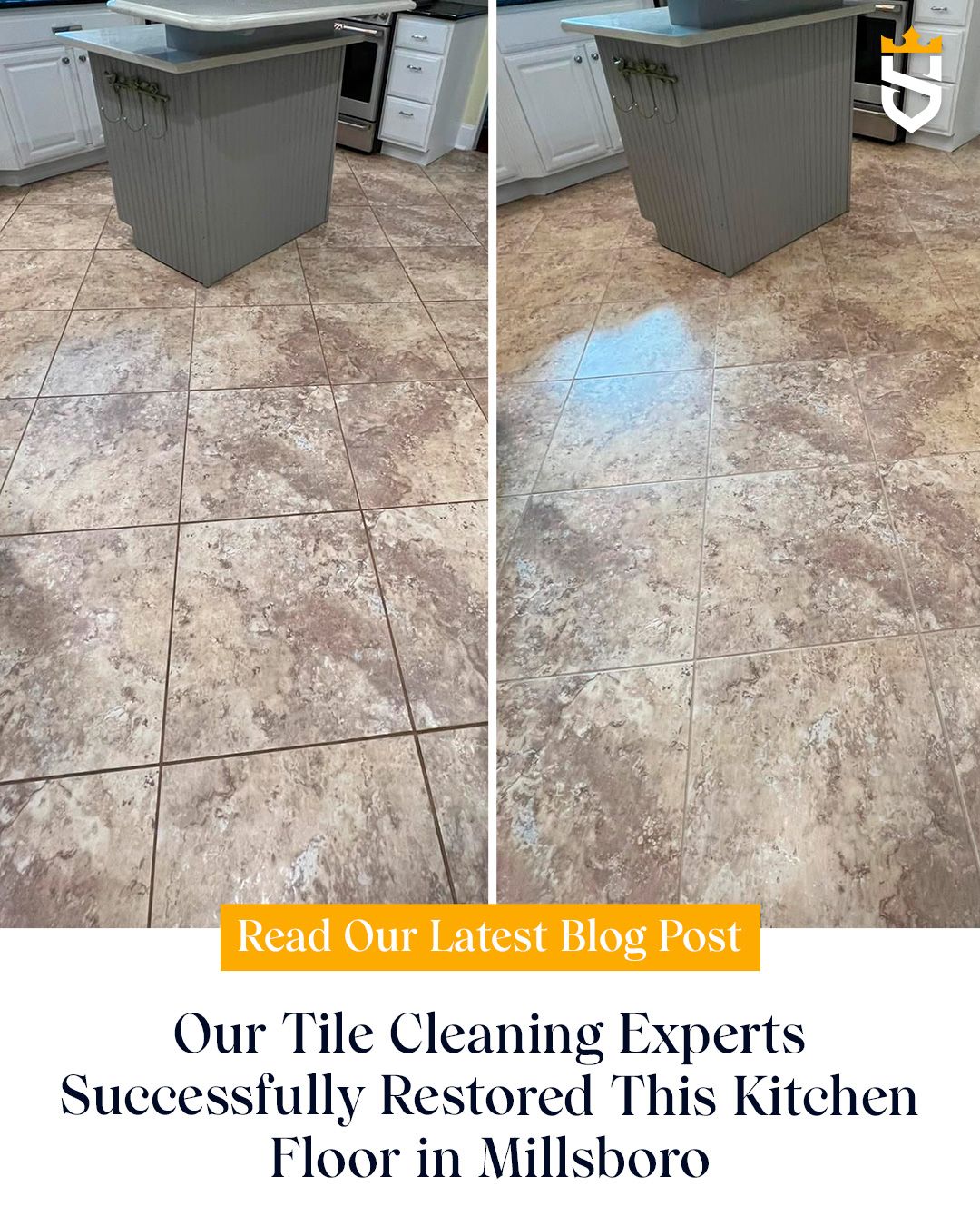 Our Tile Cleaning Experts Successfully Restored This Kitchen Floor in Millsboro