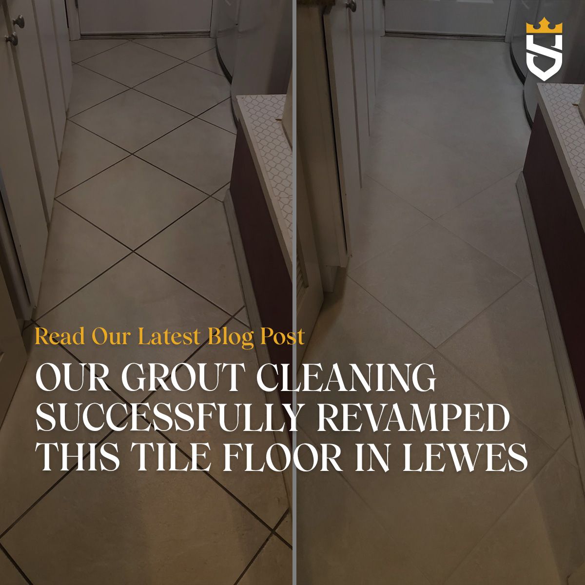 Our Grout Cleaning Successfully Revamped This Tile Floor in Lewes
